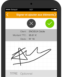 Capture ecran Batappli Mobile - Signature des documents
