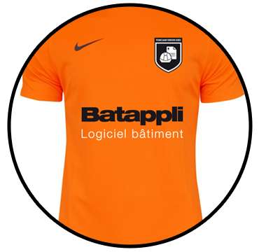 maillot foot orange equipe batappli montpellier