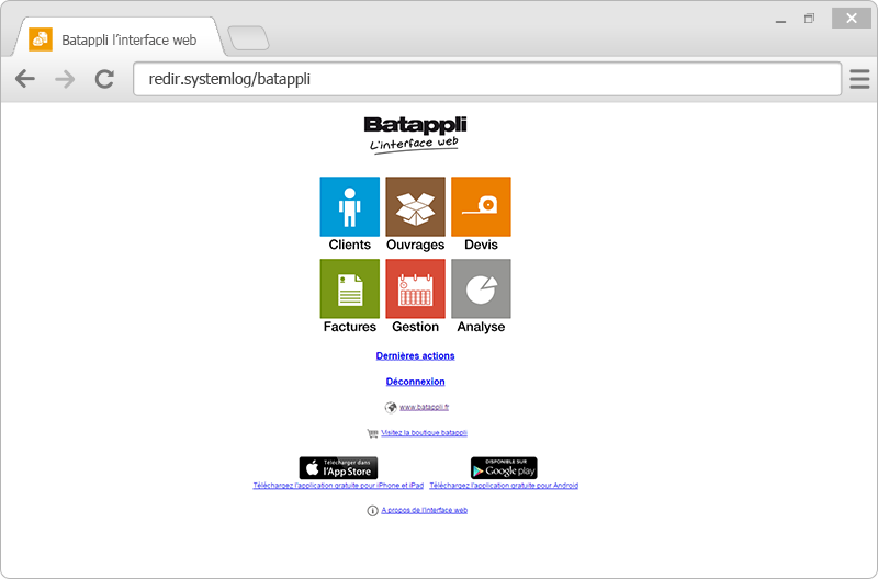 batappli interface web consultation