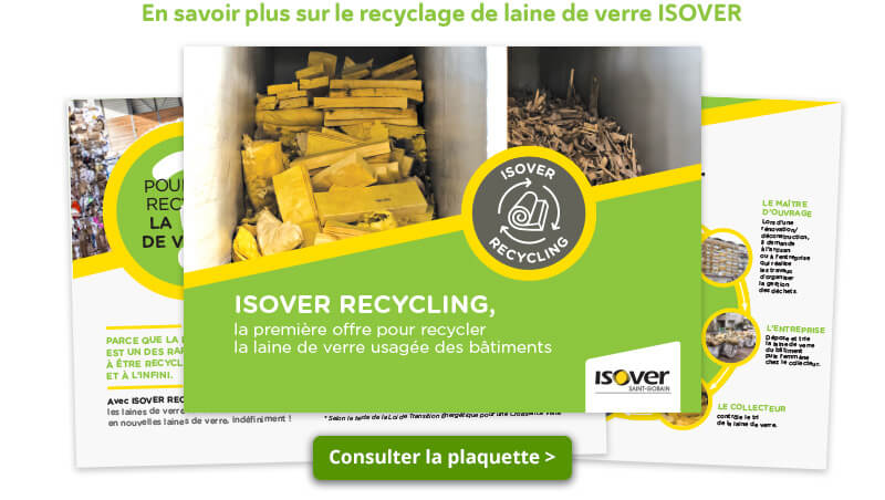 plaquette pdf isover filiere recyclage laine de verre usagee des batiment procede unique production economie circulaire ecologique
